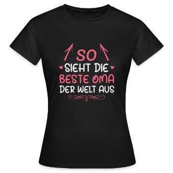 Muttertag Beste Oma Geschenkidee - Frauen T-Shirt - Schwarz - Vorne - AI Model Female 172 dark (172cm)