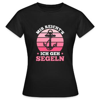 Segeln Segelschiff Kapitänin Seglerin - Frauen T-Shirt - Schwarz - Vorne - AI Model Female 172 dark (172cm)