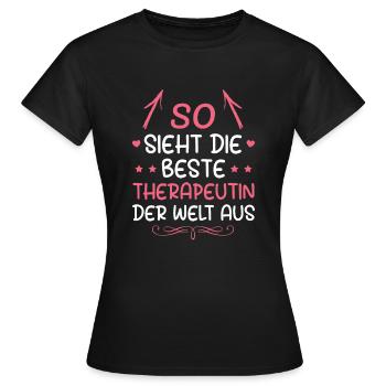 Heilberuf Ärztin Psychologie Beste Therapeutin - Frauen T-Shirt - Schwarz - Vorne - AI Model Female 172 dark (172cm)