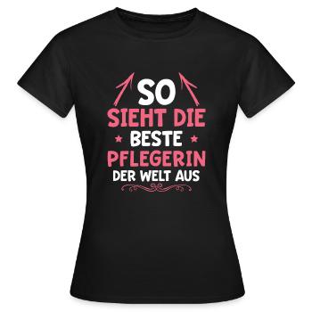 Altenpflege Pflegeheim Beste Pflegerin - Frauen T-Shirt - Schwarz - Vorne - AI Model Female 172 dark (172cm)