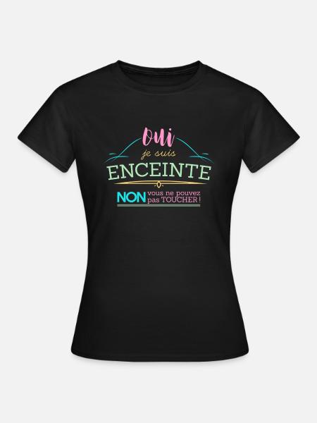 Oui je suis enceinte - T-shirt Femme - noir