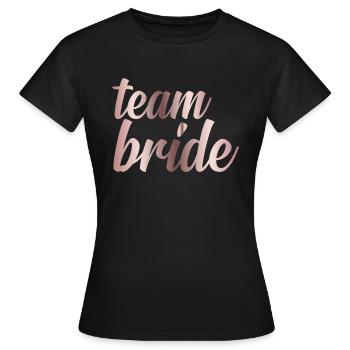Team Bride Shirt - T-shirt Femme - noir - Devant - AI Model Female 172 dark (172cm)