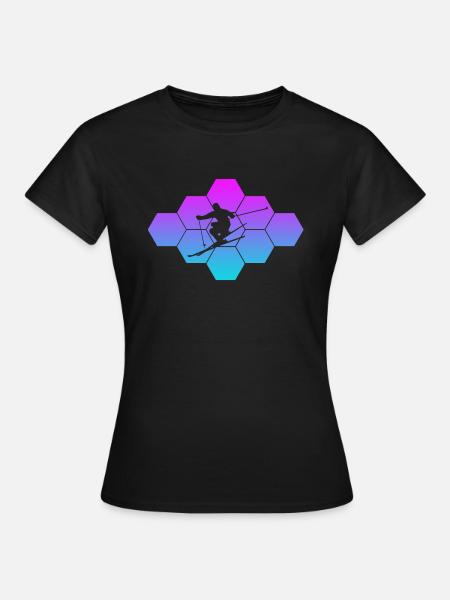 skiing - Frauen T-Shirt - Schwarz