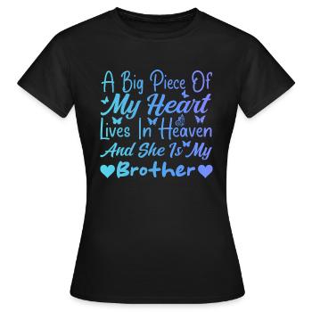 I miss My Brother In Heaven Tees For Boys Girl - T-shirt Femme - noir - Devant - AI Model Female 172 dark (172cm)