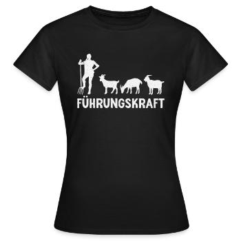 Ziegen Führungskraft Ziegenbock Landwirtin Ziege - Frauen T-Shirt - Schwarz - Vorne - AI Model Female 172 dark (172cm)