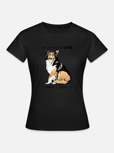 collie - Frauen T-Shirt - Schwarz