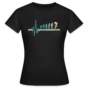 Schwimmlehrer Schwimmer Evolution - Frauen T-Shirt - Schwarz - Vorne - AI Model Female 172 dark (172cm)
