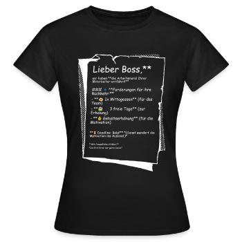 Éthique de travail - T-shirt Femme - noir - Devant - AI Model Female 172 dark (172cm)