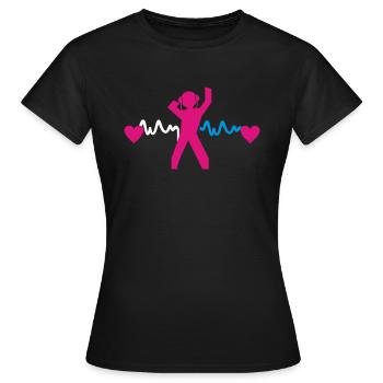 Clubber Dancer DJ musik - Frauen T-Shirt - Schwarz - Vorne - AI Model Female 172 dark (172cm)