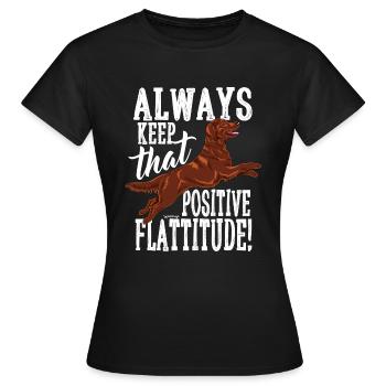 Flatti Always Positive - Women's T-Shirt - black - Front - AI Model Female 172 dark (172cm)