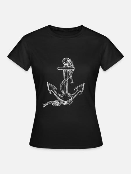 nautic anchor - Frauen T-Shirt - Schwarz