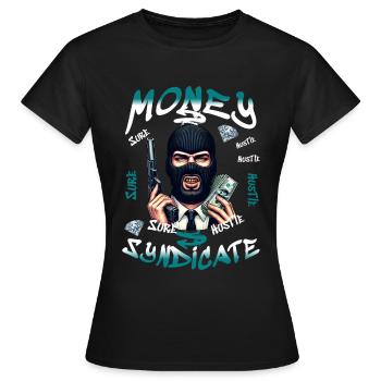 Money Syndicate - Women's T-Shirt - black - Front - AI Model Female 172 dark (172cm)