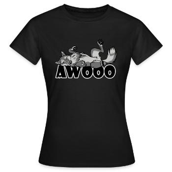 Awooo Lazy Feral - Women's T-Shirt - black - Front - AI Model Female 172 dark (172cm)