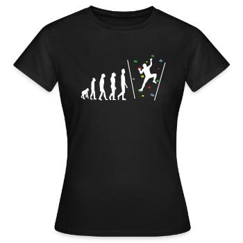 Bouldering Bouldern Evelution - T-shirt Femme - noir - Devant - AI Model Female 172 dark (172cm)