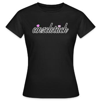 Einzelstück Einzelstück Einzelstück Einzelstück - Frauen T-Shirt - Schwarz - Vorne - AI Model Female 172 dark (172cm)