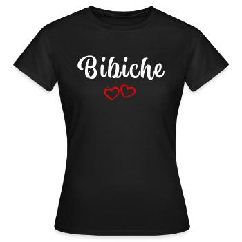 Bibiche Cadeau Femme - T-shirt Femme - noir - Devant - AI Model Female 172 dark (172cm)