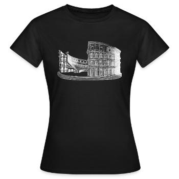 Colosseum Souvenir - Women's T-Shirt - black - Front - AI Model Female 172 dark (172cm)