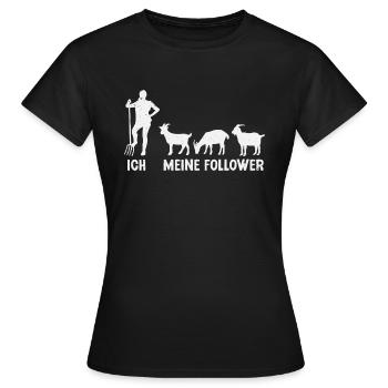 Ziegen Ziegenbock Landwirtin Ziege - Frauen T-Shirt - Schwarz - Vorne - AI Model Female 172 dark (172cm)