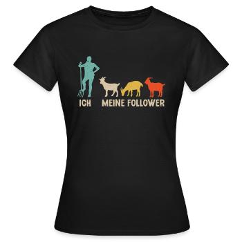 Ziegen Ziegenbock Landwirtin Ziege - Frauen T-Shirt - Schwarz - Vorne - AI Model Female 172 dark (172cm)