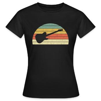 E guitare colorée - T-shirt Femme - noir - Devant - AI Model Female 172 dark (172cm)