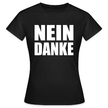 Nein danke - Frauen T-Shirt - Schwarz - Vorne - AI Model Female 172 dark (172cm)