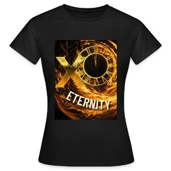 Conception d’une éternité dorée - T-shirt Femme - noir - Devant - AI Model Female 172 dark (172cm)