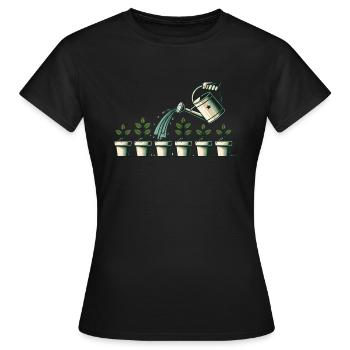 Jardinage urbain - T-shirt Femme - noir - Devant - AI Model Female 172 dark (172cm)