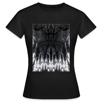 Fraktale Kunst | Gothic-Style | 3D-Grafik - Frauen T-Shirt - Schwarz - Vorne - AI Model Female 172 dark (172cm)