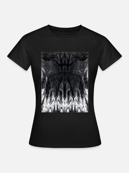 Fraktale Kunst | Gothic-Style | 3D-Grafik - Frauen T-Shirt - Schwarz