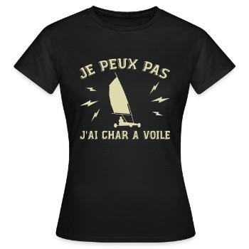 Ich kann nicht Ich habe Sandsegeln Geschenk Sport Humor - Frauen T-Shirt - Schwarz - Vorne - AI Model Female 172 dark (172cm)