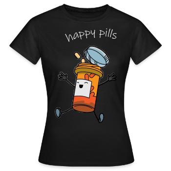 pilules - T-shirt Femme - noir - Devant - AI Model Female 172 dark (172cm)