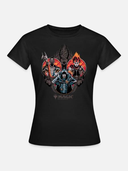 Magic: The Gathering Chandra Teferi Jace Beleren - Dame-T-shirt - sort