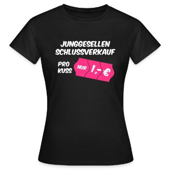 Bachelor Sale - Women's T-Shirt - black - Front - AI Model Female 172 dark (172cm)