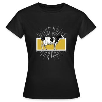 Vaches de vache - T-shirt Femme - noir - Devant - AI Model Female 172 dark (172cm)