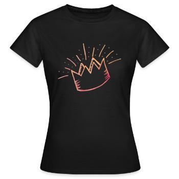 Krone - Frauen T-Shirt - Schwarz - Vorne - AI Model Female 172 dark (172cm)
