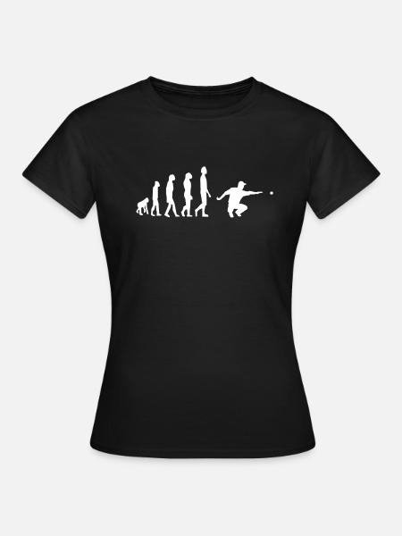 Boule Boccia Petanque Evolution - Frauen T-Shirt - Schwarz