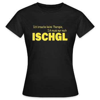 Therapie ISCHGL - Frauen T-Shirt - Schwarz - Vorne - AI Model Female 172 dark (172cm)