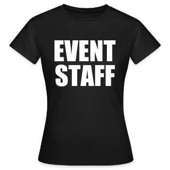 Event staff - Frauen T-Shirt - Schwarz - Vorne - AI Model Female 172 dark (172cm)