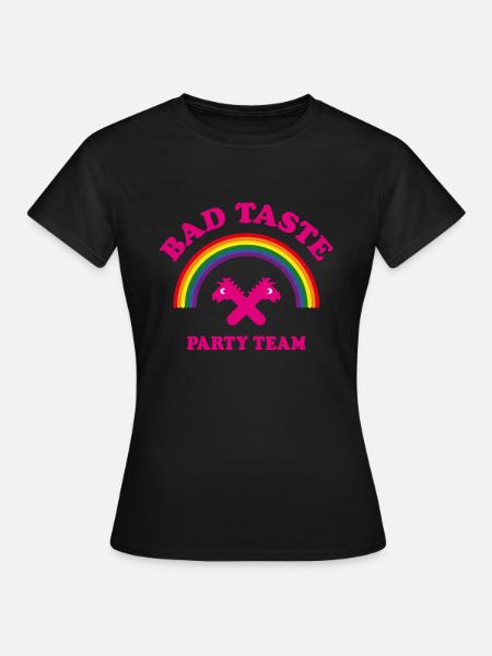 Bad Taste Party Team (Einhorn, Regenbogen, Cooper) - Frauen T-Shirt - Schwarz