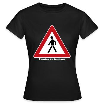 Camino de Santiago - T-shirt Femme - noir - Devant - AI Model Female 172 dark (172cm)