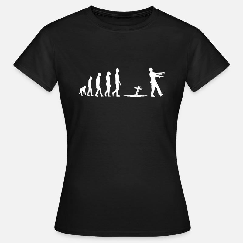Zombie Evolution Humor Fun - Frauen T-Shirt - Schwarz