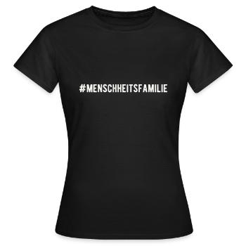 Menschheitsfamilie Friedensbewegung Peace - Frauen T-Shirt - Schwarz - Vorne - AI Model Female 172 dark (172cm)
