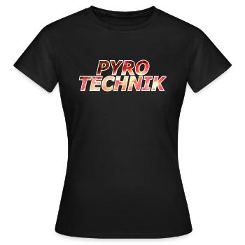 PYROTECHNIK - Frauen T-Shirt - Schwarz - Vorne - AI Model Female 172 dark (172cm)