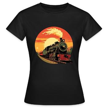 Train - Conception ferroviaire - T-shirt Femme - noir - Devant - AI Model Female 172 dark (172cm)