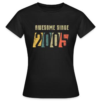 20e anniversaire de la promotion 2005 - T-shirt Femme - noir - Devant - AI Model Female 172 dark (172cm)