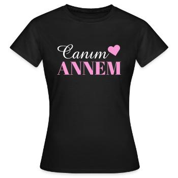 CANIM ANNEM - ANNELER GÜNÜ - Frauen T-Shirt - Schwarz - Vorne - AI Model Female 172 dark (172cm)