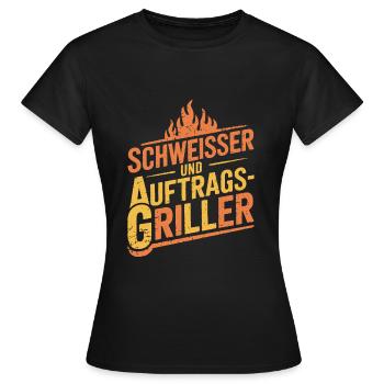 Schweißer und Auftragsgriller - Frauen T-Shirt - Schwarz - Vorne - AI Model Female 172 dark (172cm)