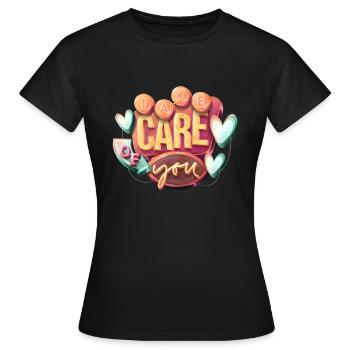 care - Frauen T-Shirt - Schwarz - Vorne - AI Model Female 172 dark (172cm)