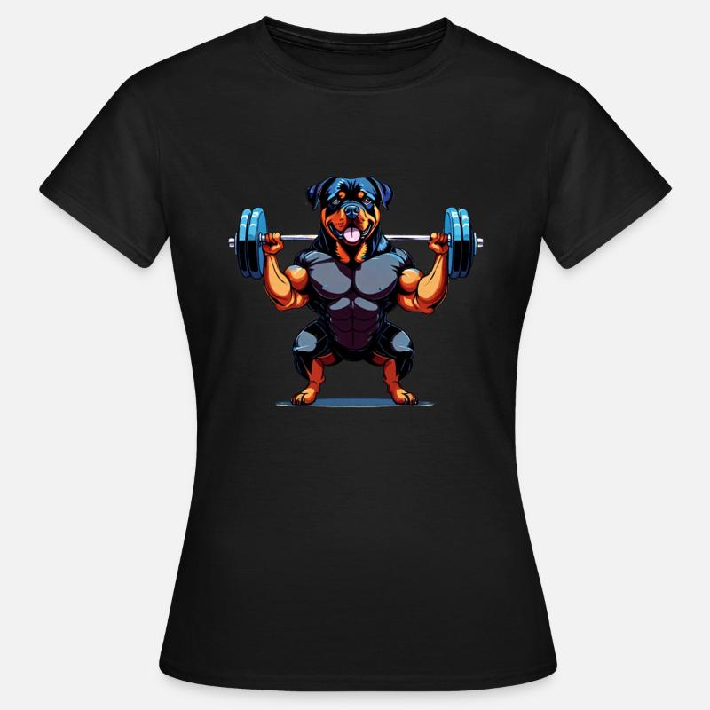 Rottweiler bodybuilder - Women's T-Shirt - black
