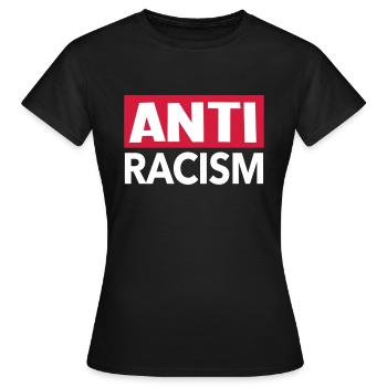Anti racism - shirt anti racisme - T-shirt Femme - noir - Devant - AI Model Female 172 dark (172cm)